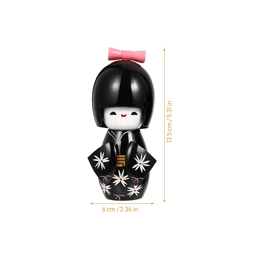 Amazon | 日本 着物 コケシ 桜 こけし 木製着物 かわいい 木製
